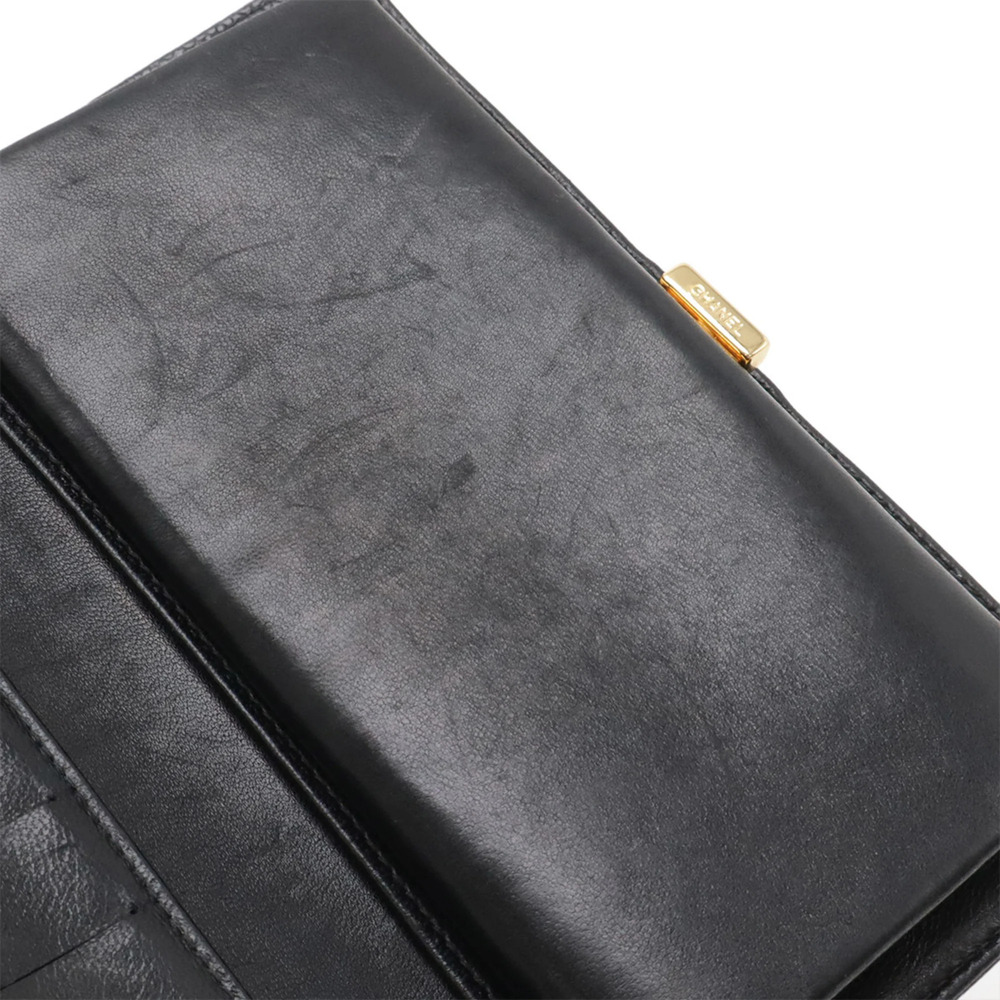 CHANEL Black Caviar Leather Logo Wallet - Picture 7 of 10